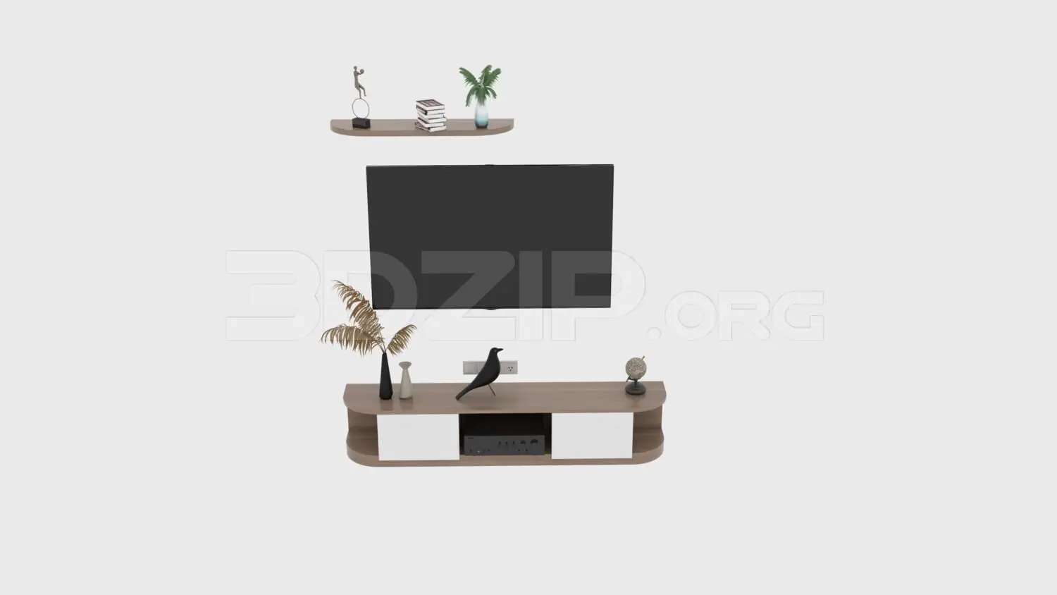 TV Cabinet — preview 1 (3dzip, CC0)