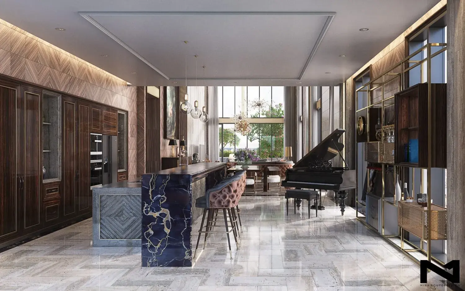 Interior Kitchen – Livingroom 300 Scene