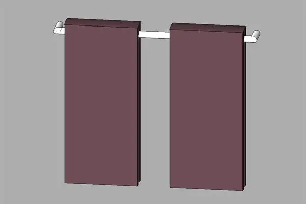 Towel bar and towels