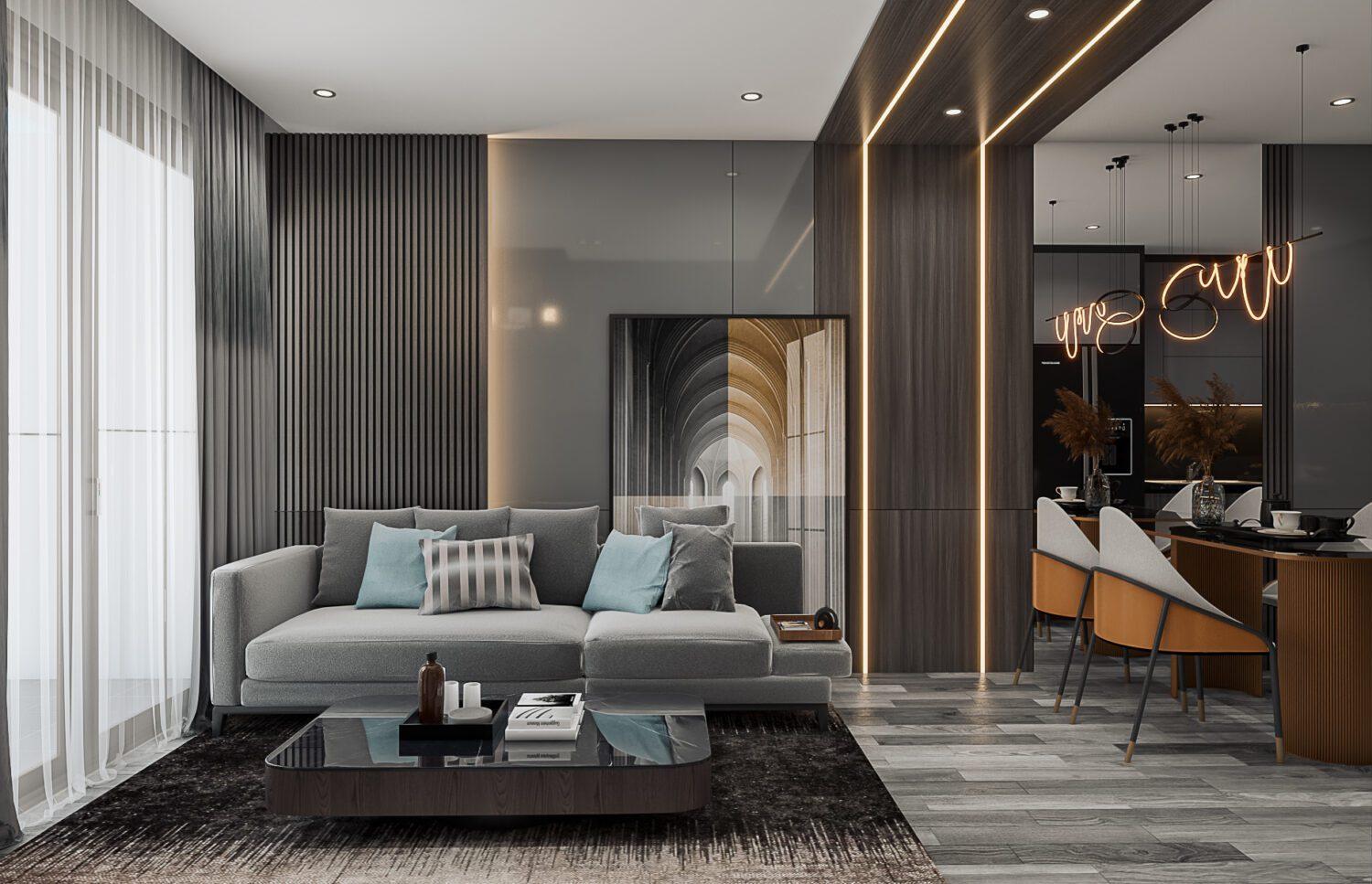 Living Room – Kitchen Interior