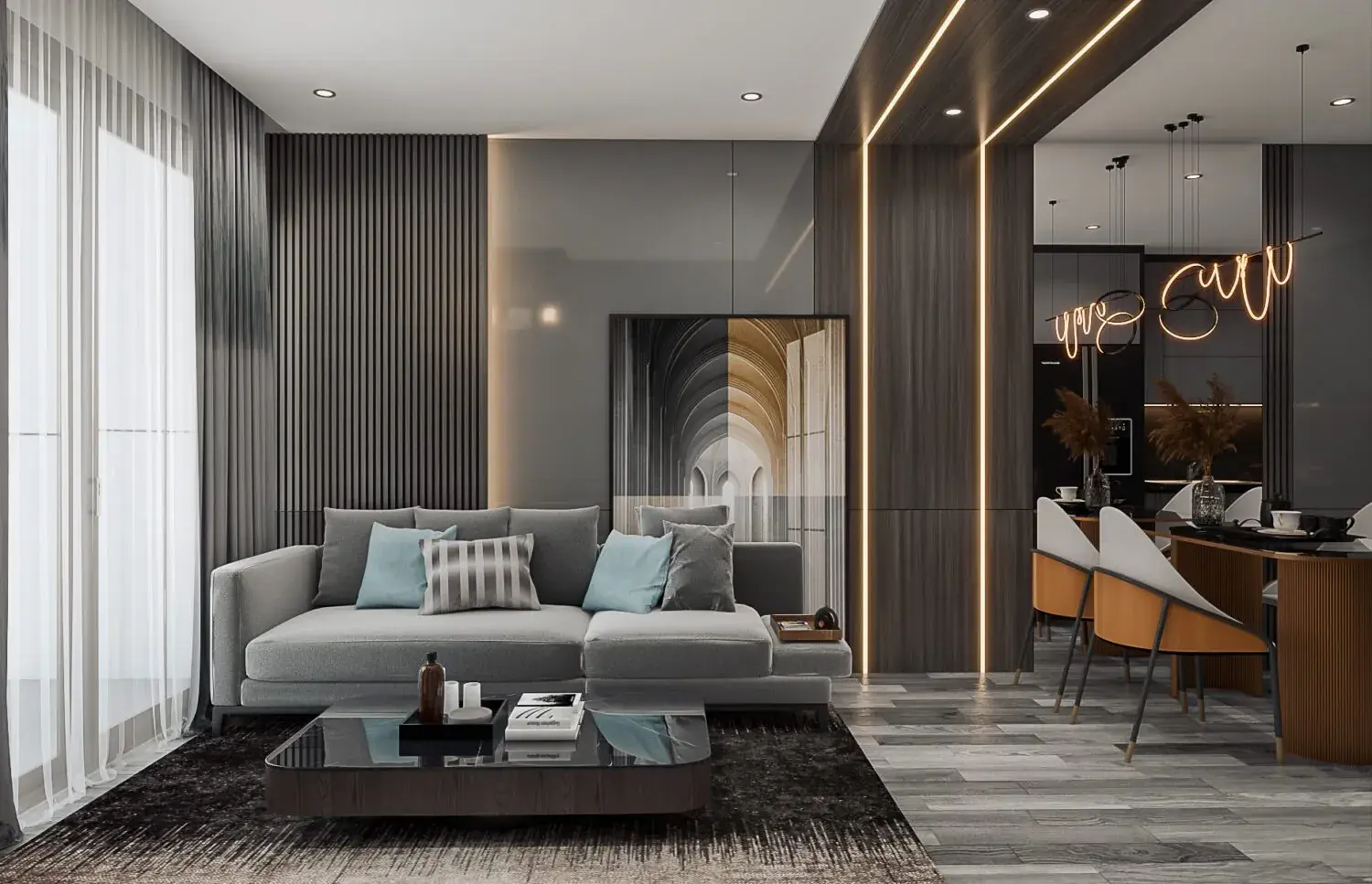 Living Room – Kitchen Interior