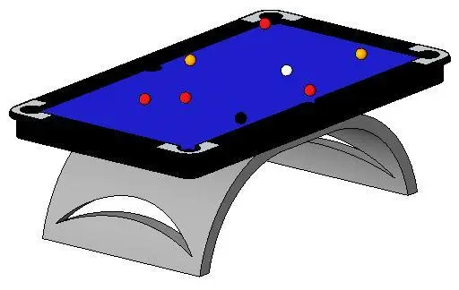 Modern Pool Table — preview 1, by CPhockey (RevitCity, CC0)