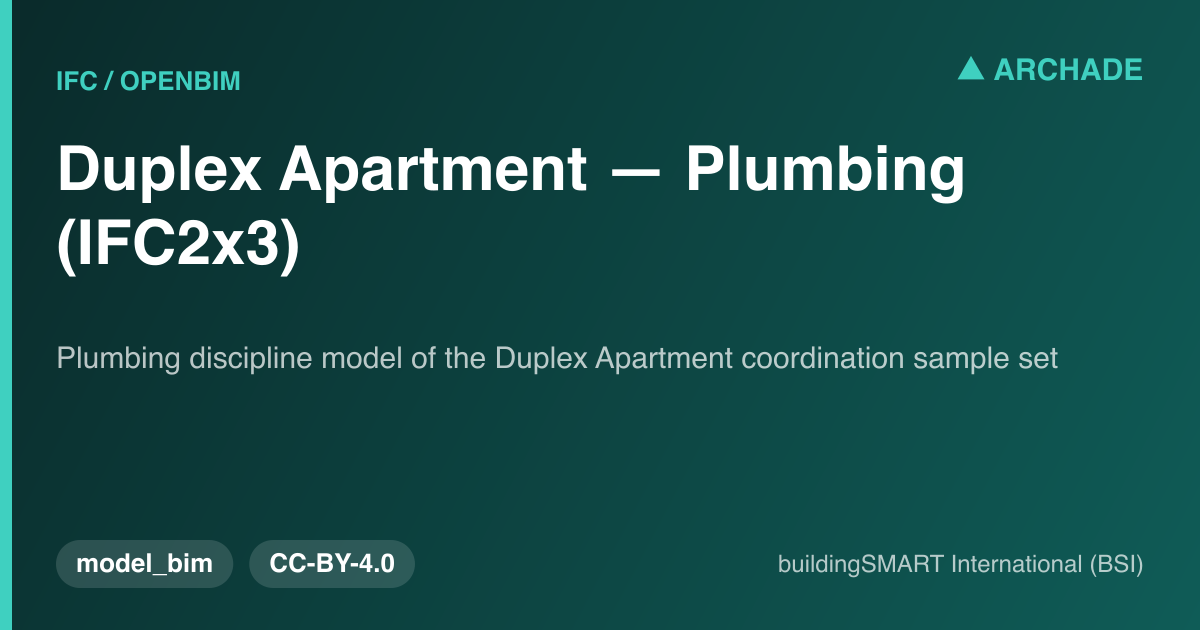 Duplex Apartment — Plumbing (IFC2x3)