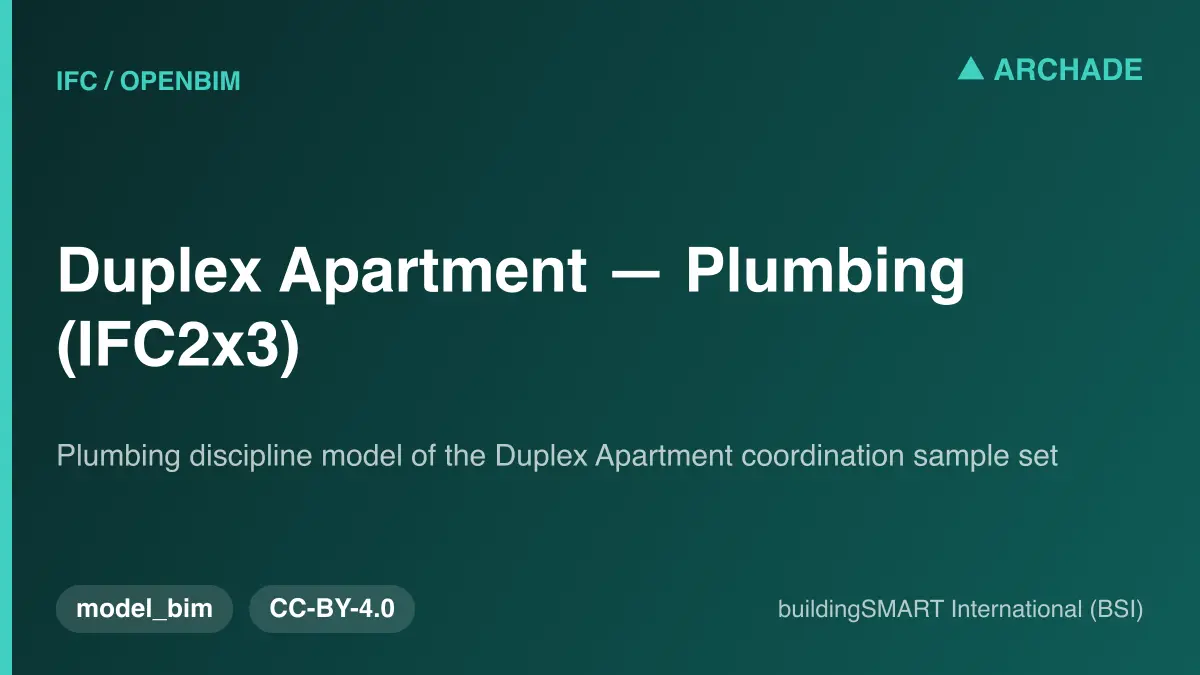 Duplex Apartment — Plumbing (IFC2x3)