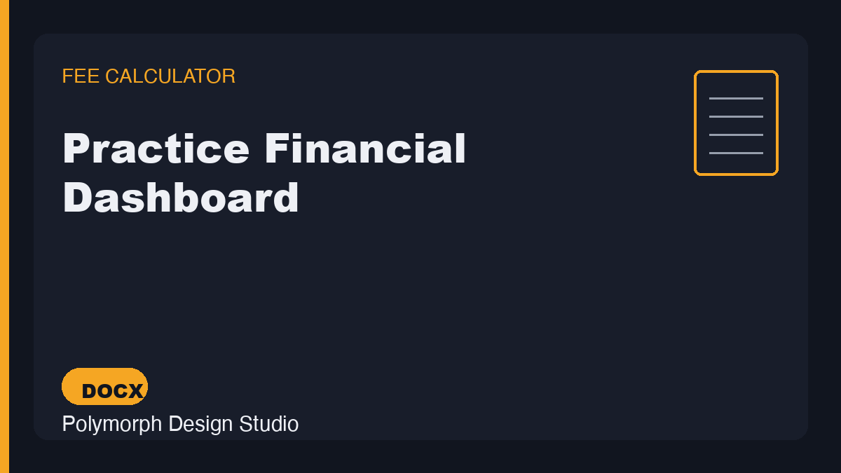 Practice Financial Dashboard