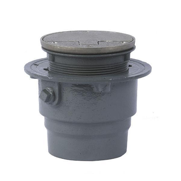 Floor Drain with Round Hinged Solid Cover - FD-200-VD