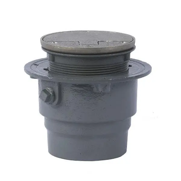 Floor Drain with Round Hinged Solid Cover - FD-200-VD
