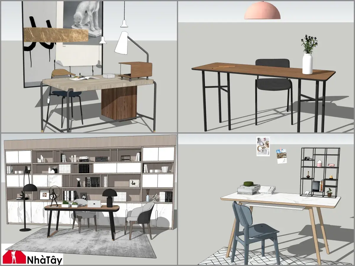 Combo study modern Desk