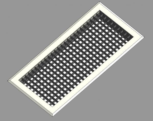 Rectangle grill ceiling vent