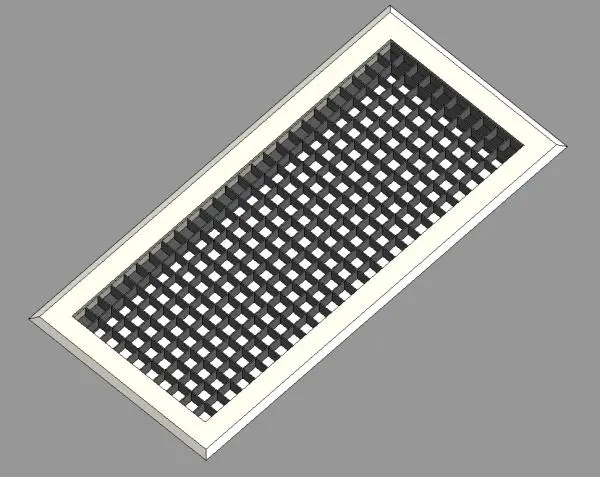 Rectangle grill ceiling vent