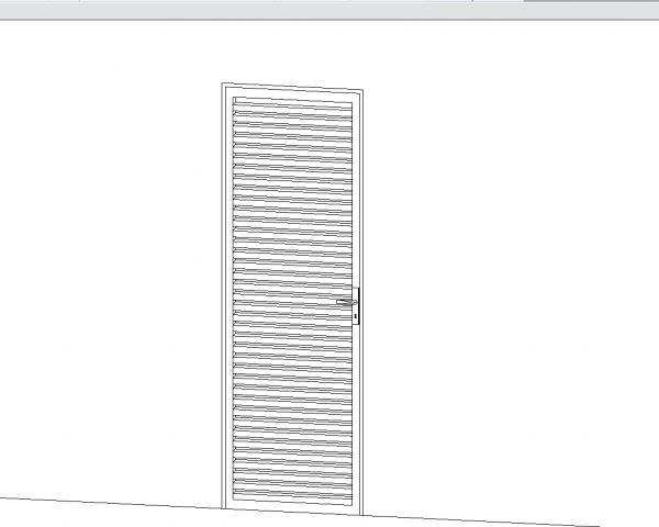 Door with venetian