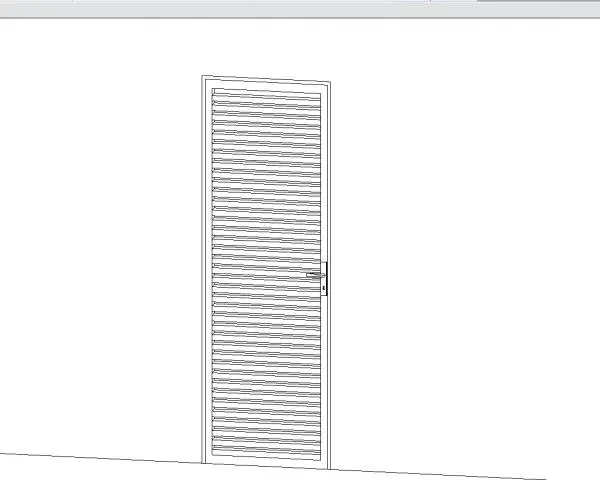 Door with venetian