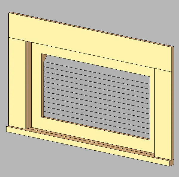 Louvered Attic Vent Window
