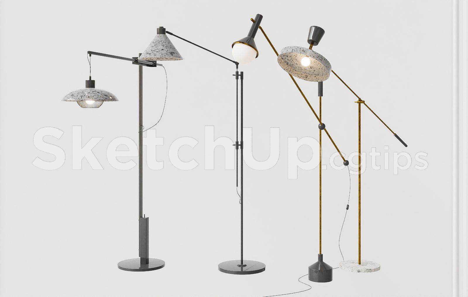 Floor Lamp Model for SketchUp – Interior Design Ready