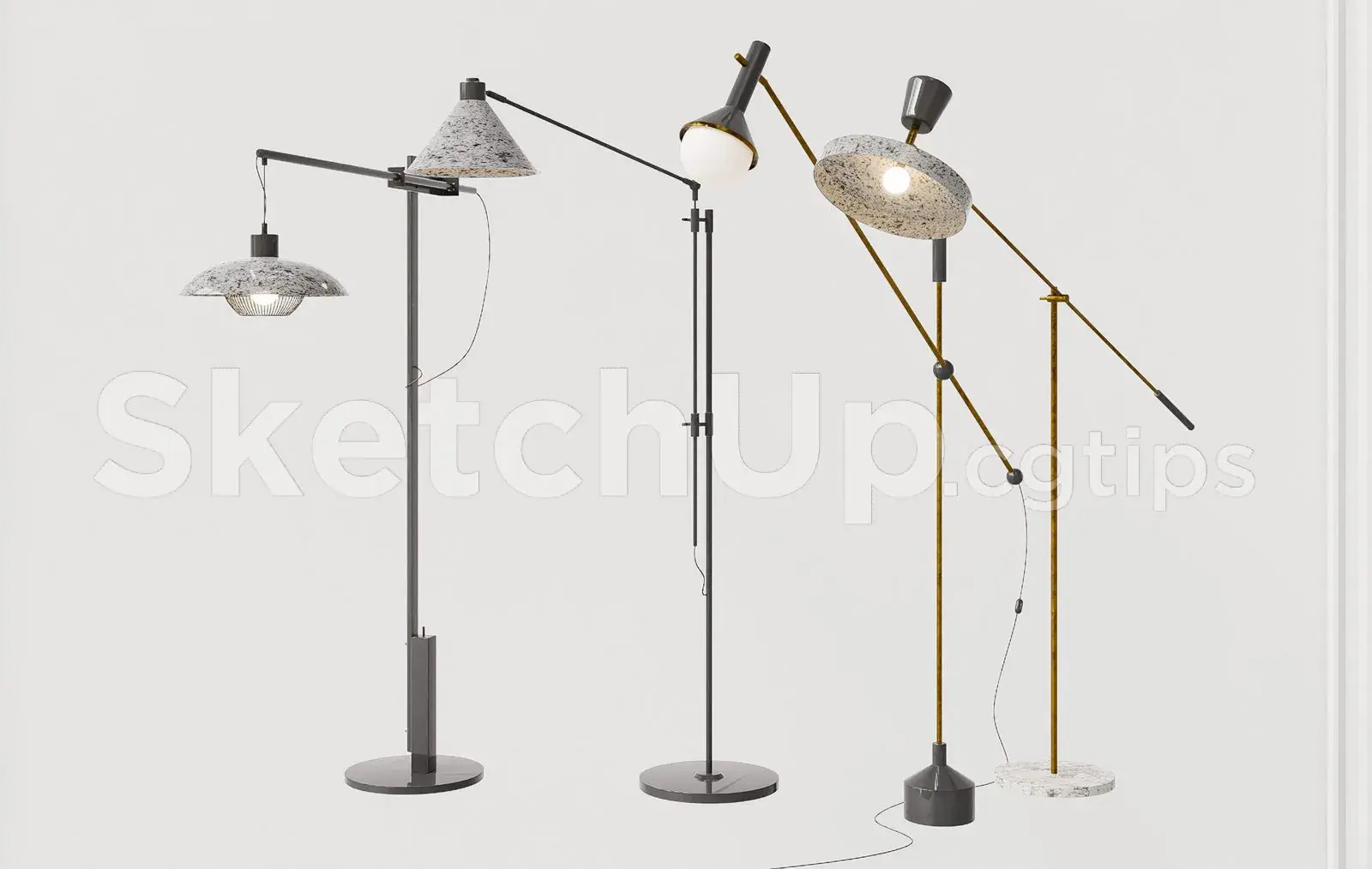 Floor Lamp Model for SketchUp – Interior Design Ready