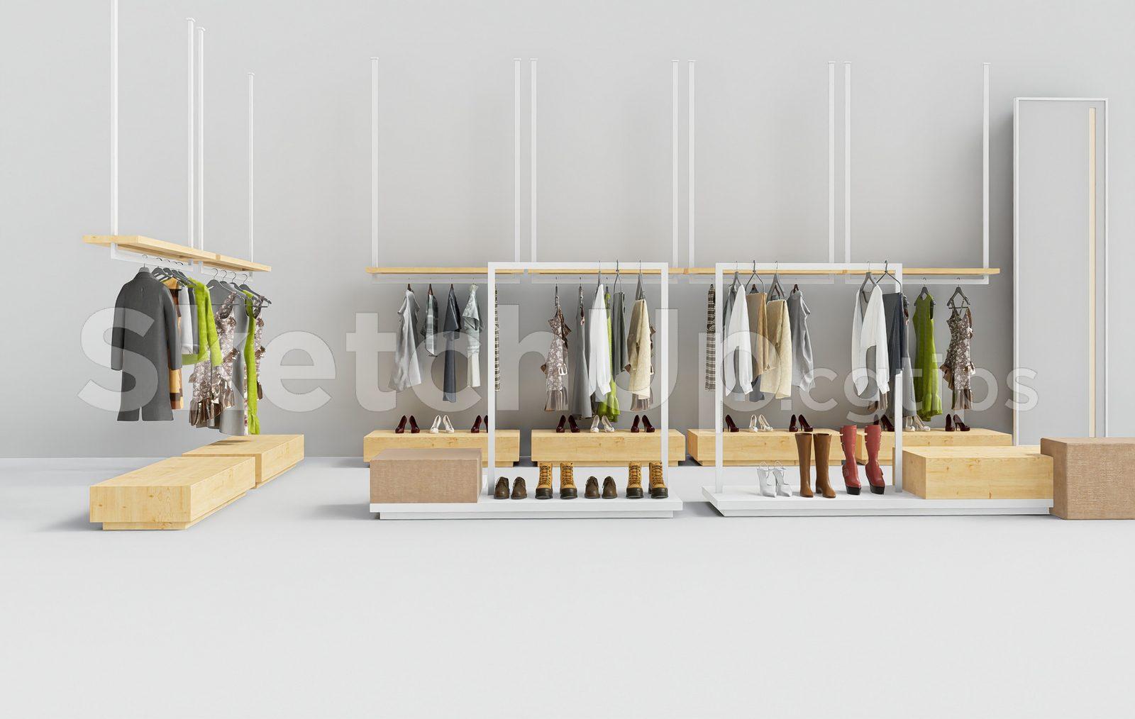 Fashion Store Clothing Display Area
