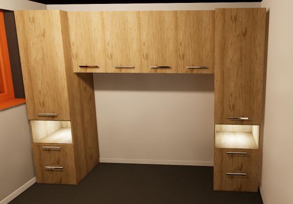Bedside cabinet wardrobe combo
