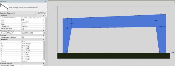 Metal Building Frame - Mono Slope