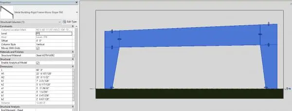 Metal Building Frame - Mono Slope