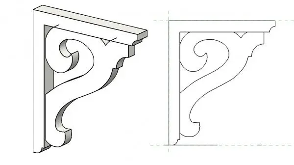 Mad River Woodworks Bracket BR 104 — preview 1, by Revitrevit (RevitCity, CC0)