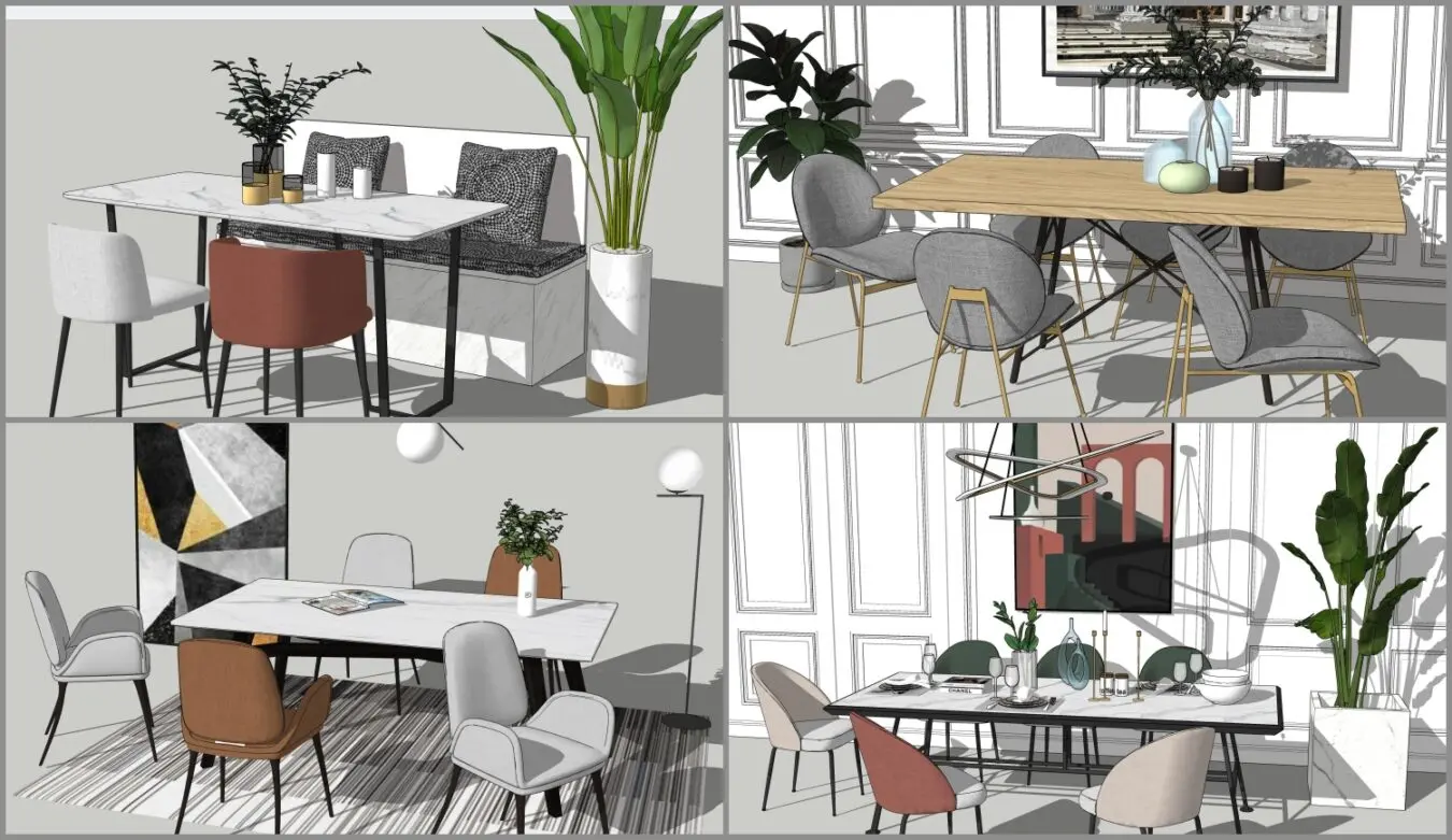 Dining Table And Chair — preview 1 (cgtips)