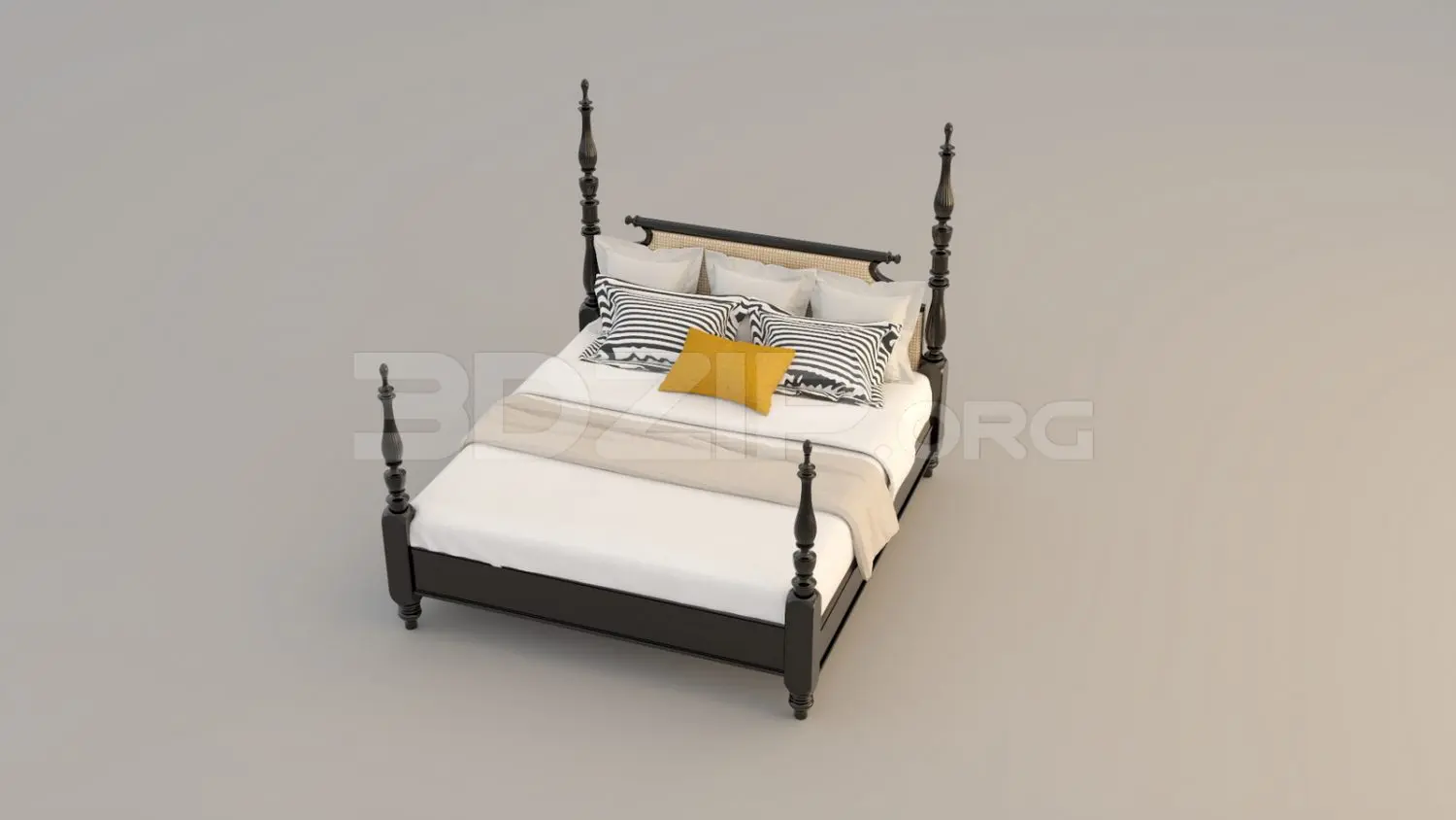 Bed — preview 1 (3dzip, CC0)
