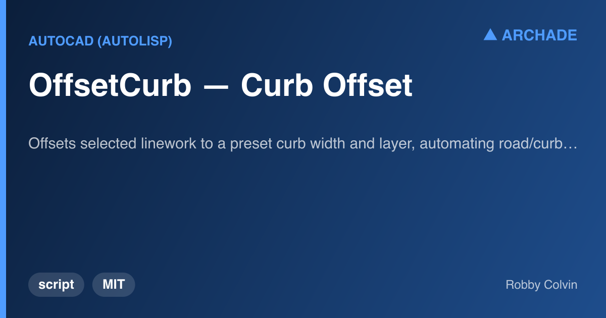 OffsetCurb — Curb Offset