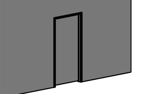 Timber framed doors with architrave