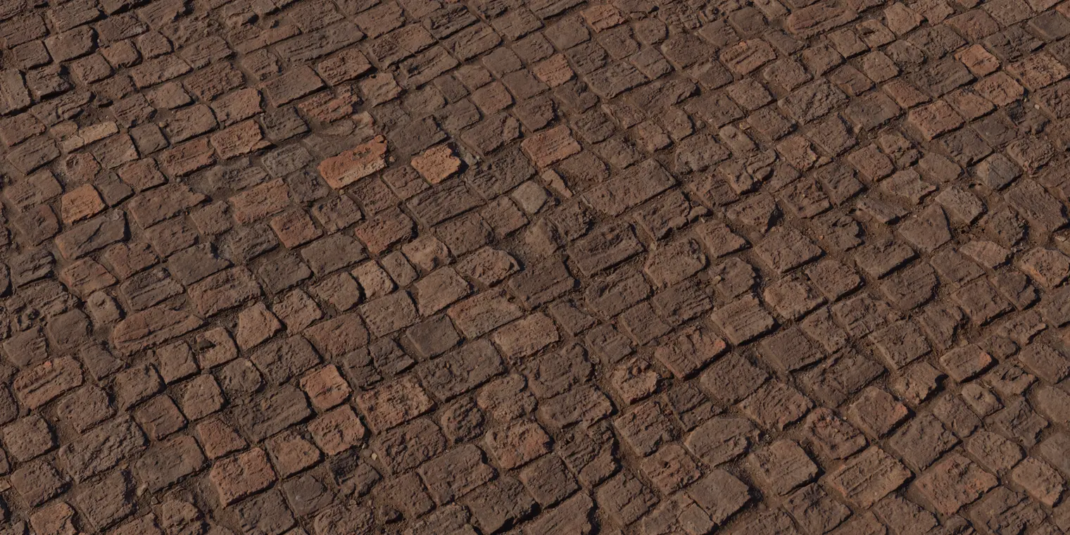 Worn Brick Floor