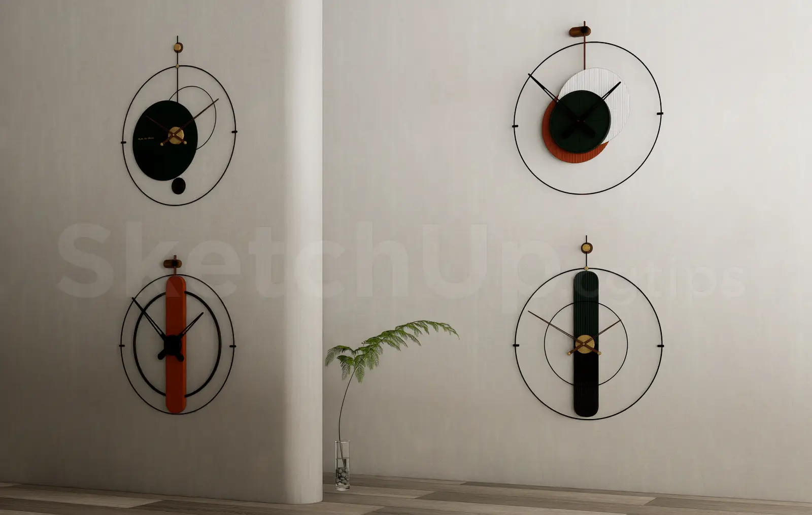 Contemporary Artistic Wall Clocks — preview 1 (cgtips, CC0)