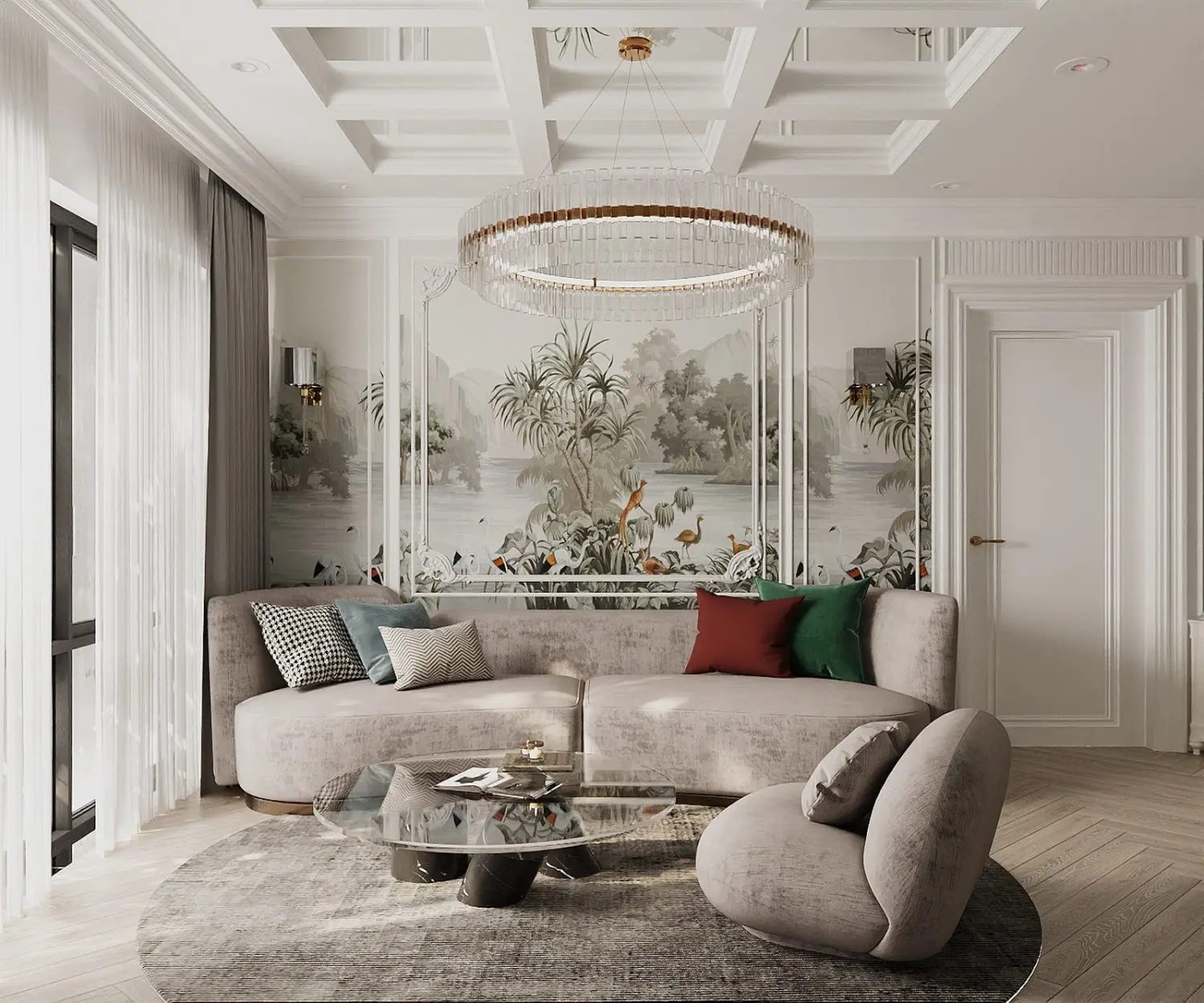 Living Room – Kitchen Interior — preview 1, by Thuy Hang (3dzip)