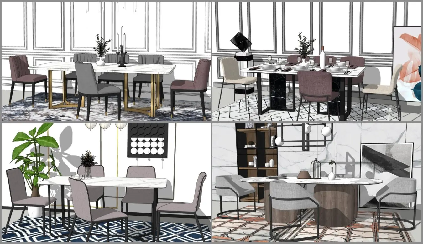 Dining Table And Chair — preview 1 (cgtips)