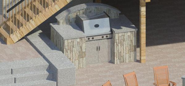 Barbeque With Stone Counters