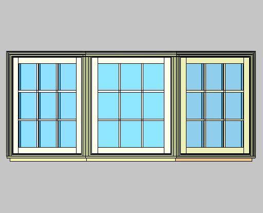 Kolbe Ultra Series Casement 3-Wide X Series 30 Degree Bay Units