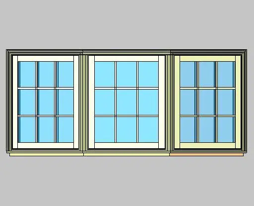Kolbe Ultra Series Casement 3-Wide X Series 30 Degree Bay Units