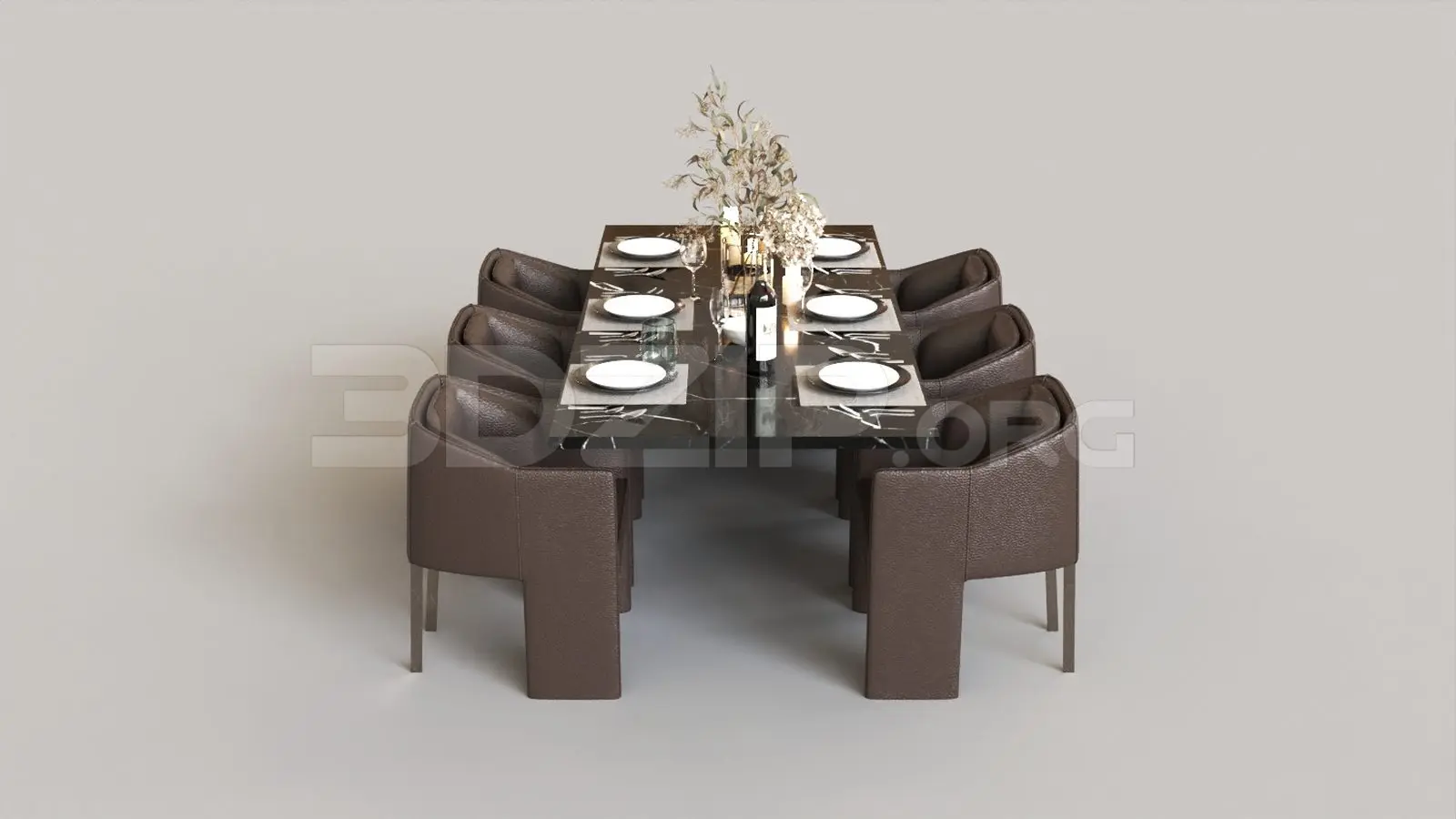 Dining Table And Chair — preview 1 (3dzip, CC0)