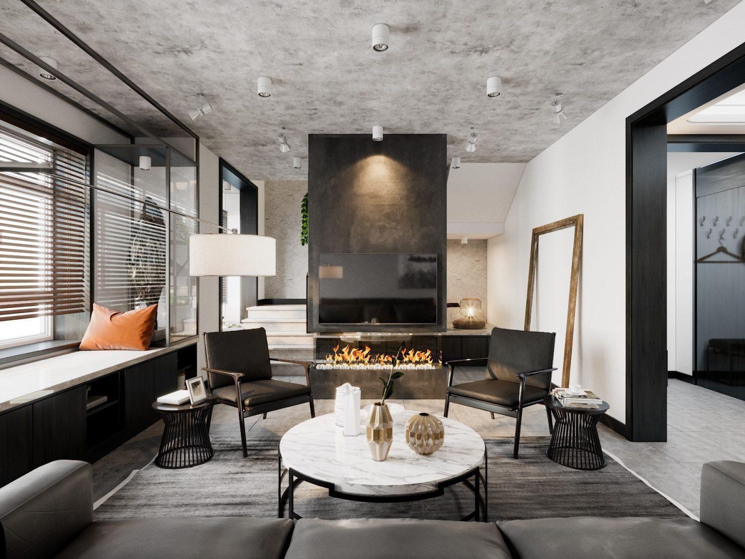 Living Room – Kitchen Interior