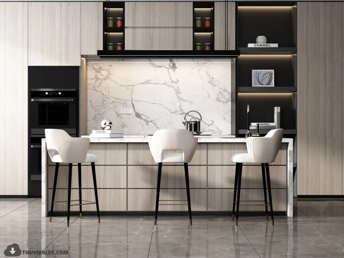 Kitchen 229 — preview 1, by HuyHieuLe (3dzip)