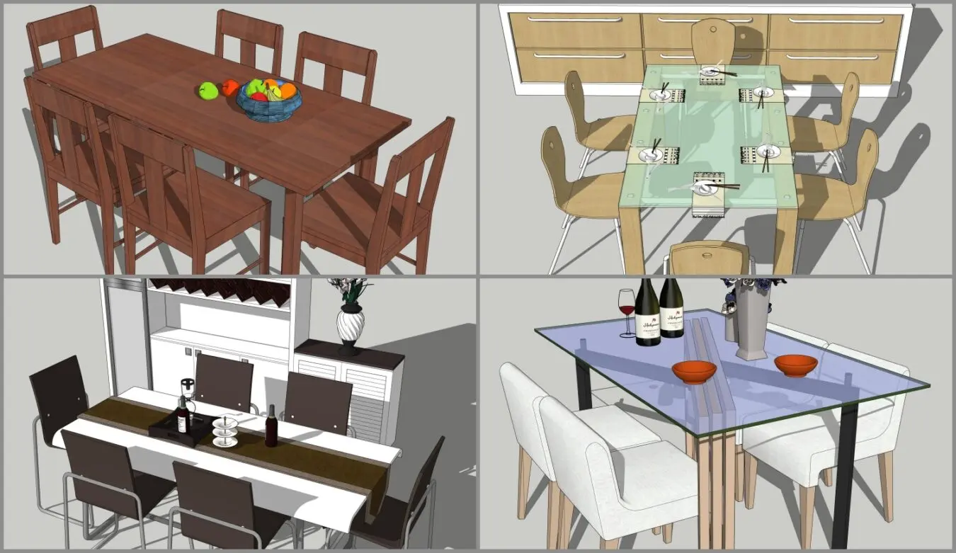 Dining Table And Chair — preview 1 (cgtips)