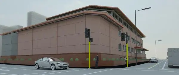 Traffic lights with green man