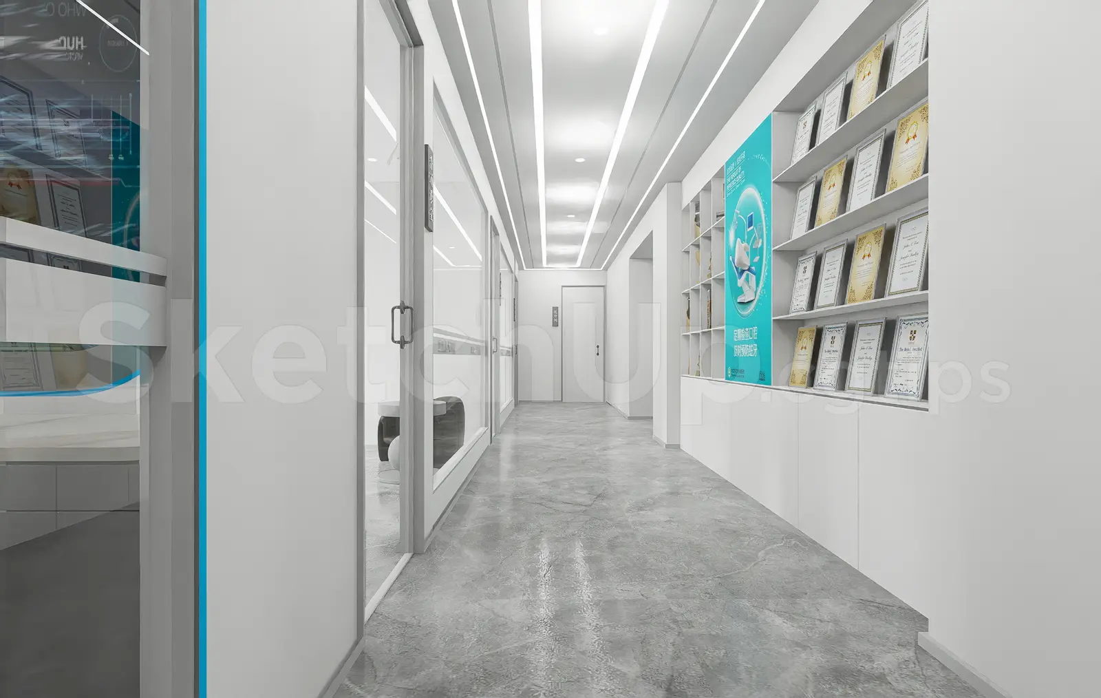 Modern Dental Clinic Hallway