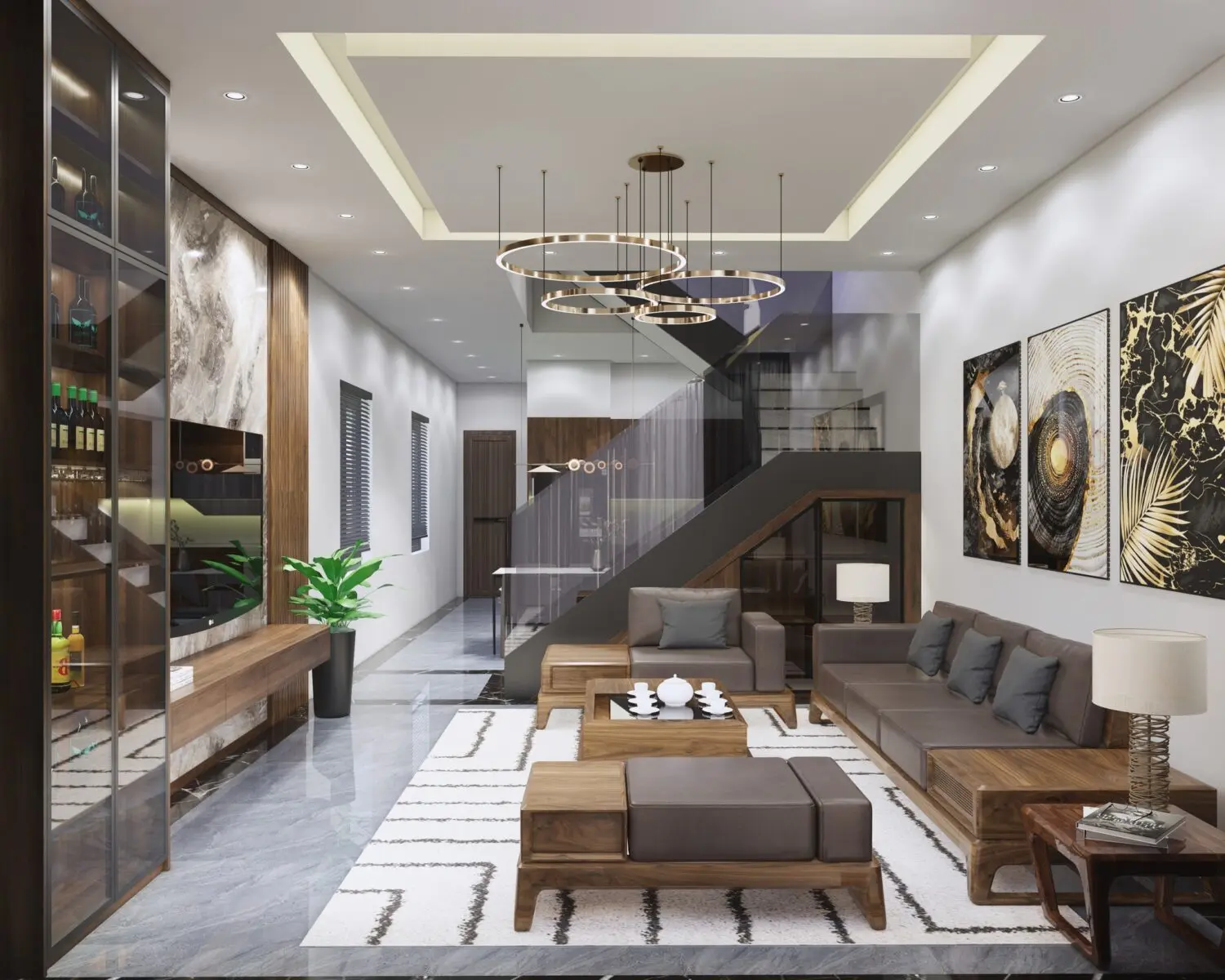 Living Room – Kitchen Interior — preview 1, by Kim Phong (cgtips, CC0)