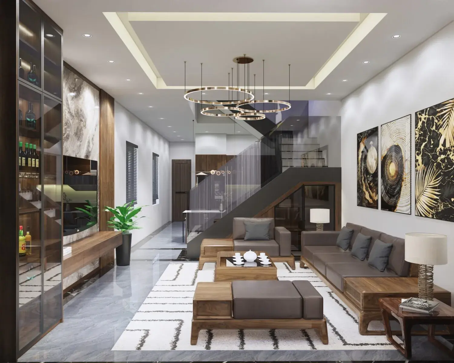 Living Room – Kitchen Interior