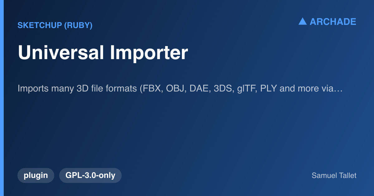 Universal Importer — preview 1