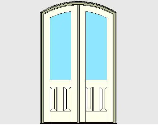 Kolbe Ultra Series Segment Head Inswing Door 2-Wide 2-Panel Handicap Sill Units — preview 1, by Kolbe (RevitCity, CC0)