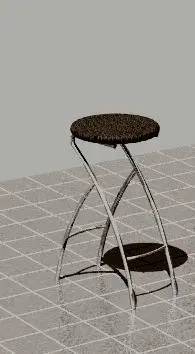 Nice Bar Stool - Parametric Material Finish