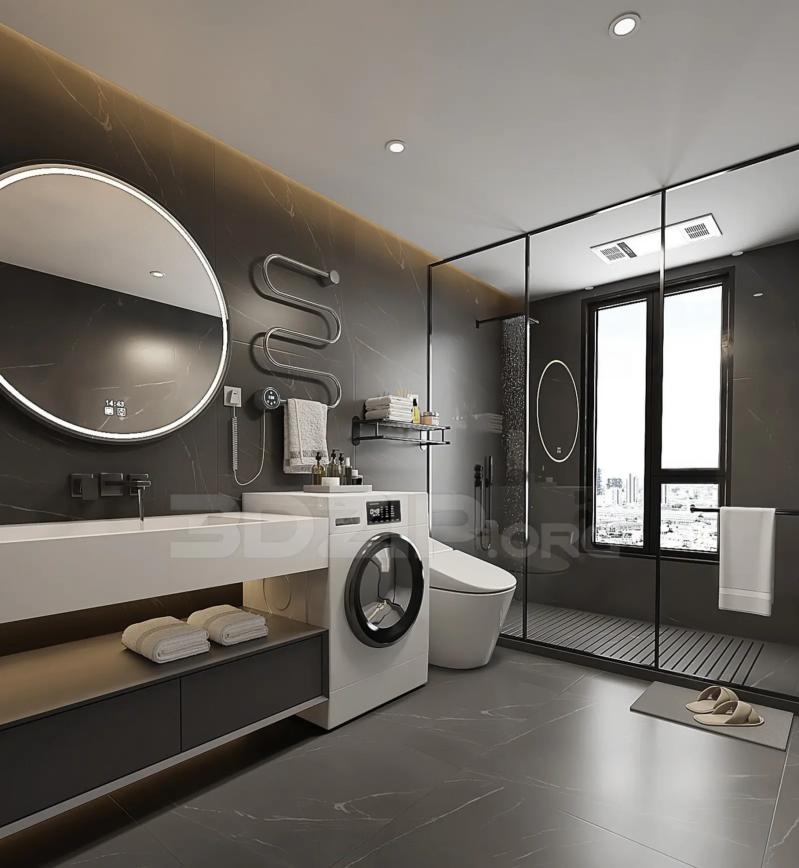 Bathroom Interior — preview 1 (3dzip)