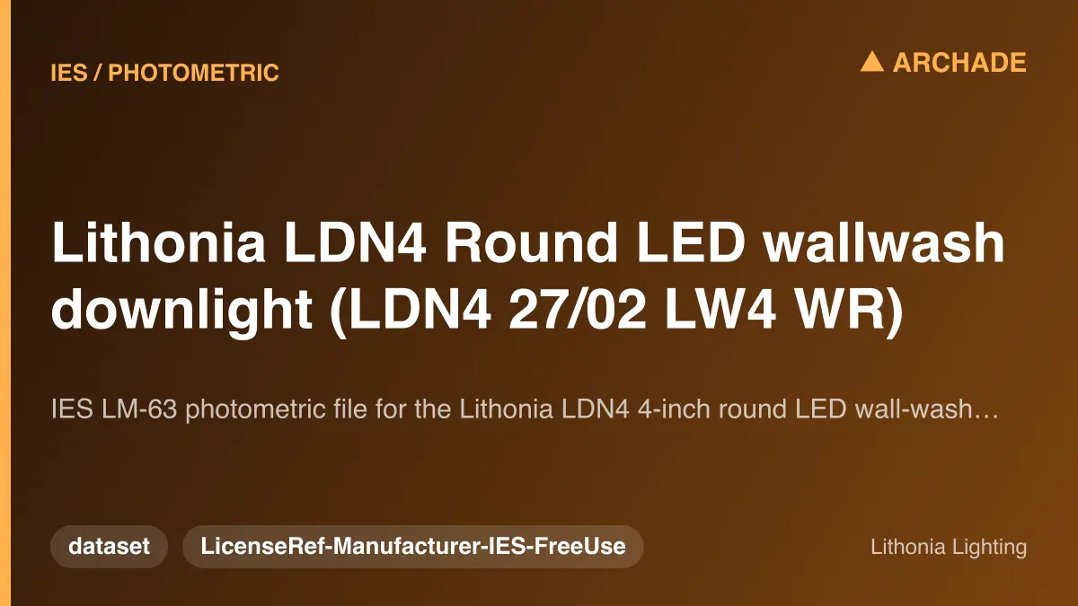 Lithonia LDN4 Round LED wallwash downlight (LDN4 27/02 LW4 WR)
