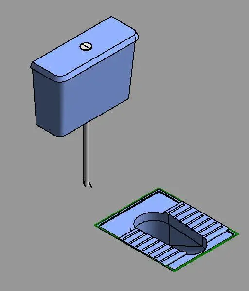 Pan With Cistern_ Floor Base