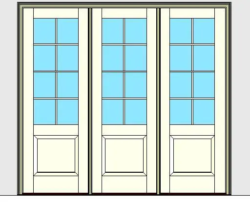 Kolbe Ultra Series Outswing Entrance Door 3-Wide 1-Panel Handicap Sill Units